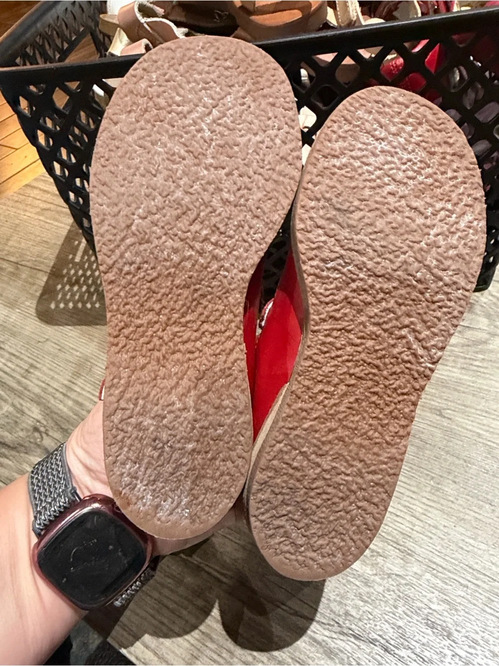 Girls' Red Double-Strap Mary Jane Dress Shoes